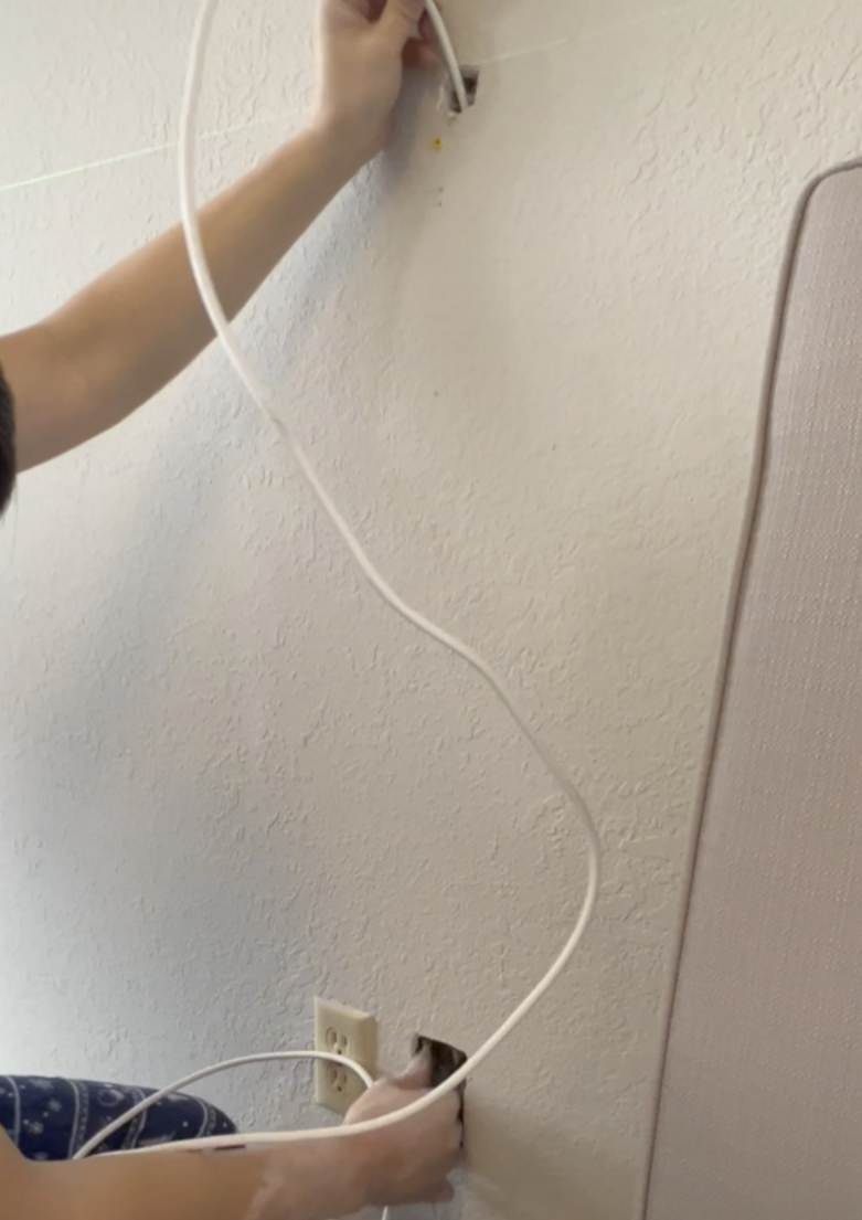 Hiding sconces wires behind the walls - gooenoughdiy